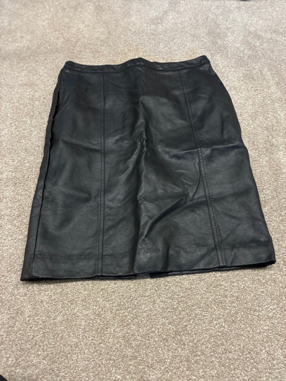 Worthington Black Faux Leather Pencil Skirt